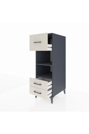 Kronos Dolap 2 Raflı 3 Çekmeceli 44x59x134 Antrasit-Aytaşı