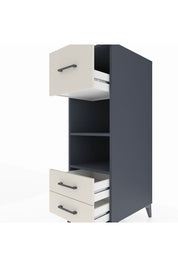 Kronos Dolap 2 Raflı 3 Çekmeceli 44x59x134 Antrasit-Aytaşı
