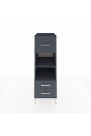 Kronos Dolap 2 Raflı 3 Çekmeceli 44x59x134 Antrasit-Antrasit