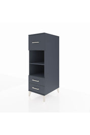 Kronos Dolap 2 Raflı 3 Çekmeceli 44x59x134 Antrasit-Antrasit