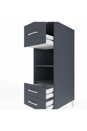 Kronos Dolap 2 Raflı 3 Çekmeceli 44x59x134 Antrasit-Antrasit