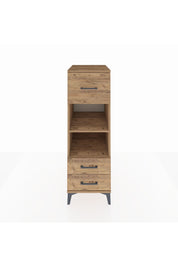 Kronos Dolap 2 Raflı 3 Çekmeceli 44x59x134 Çam-Çam