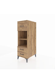 Kronos Dolap 2 Raflı 3 Çekmeceli 44x59x134 Çam-Çam