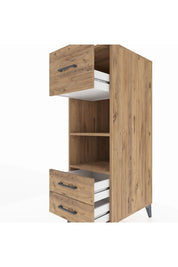 Kronos Dolap 2 Raflı 3 Çekmeceli 44x59x134 Çam-Çam