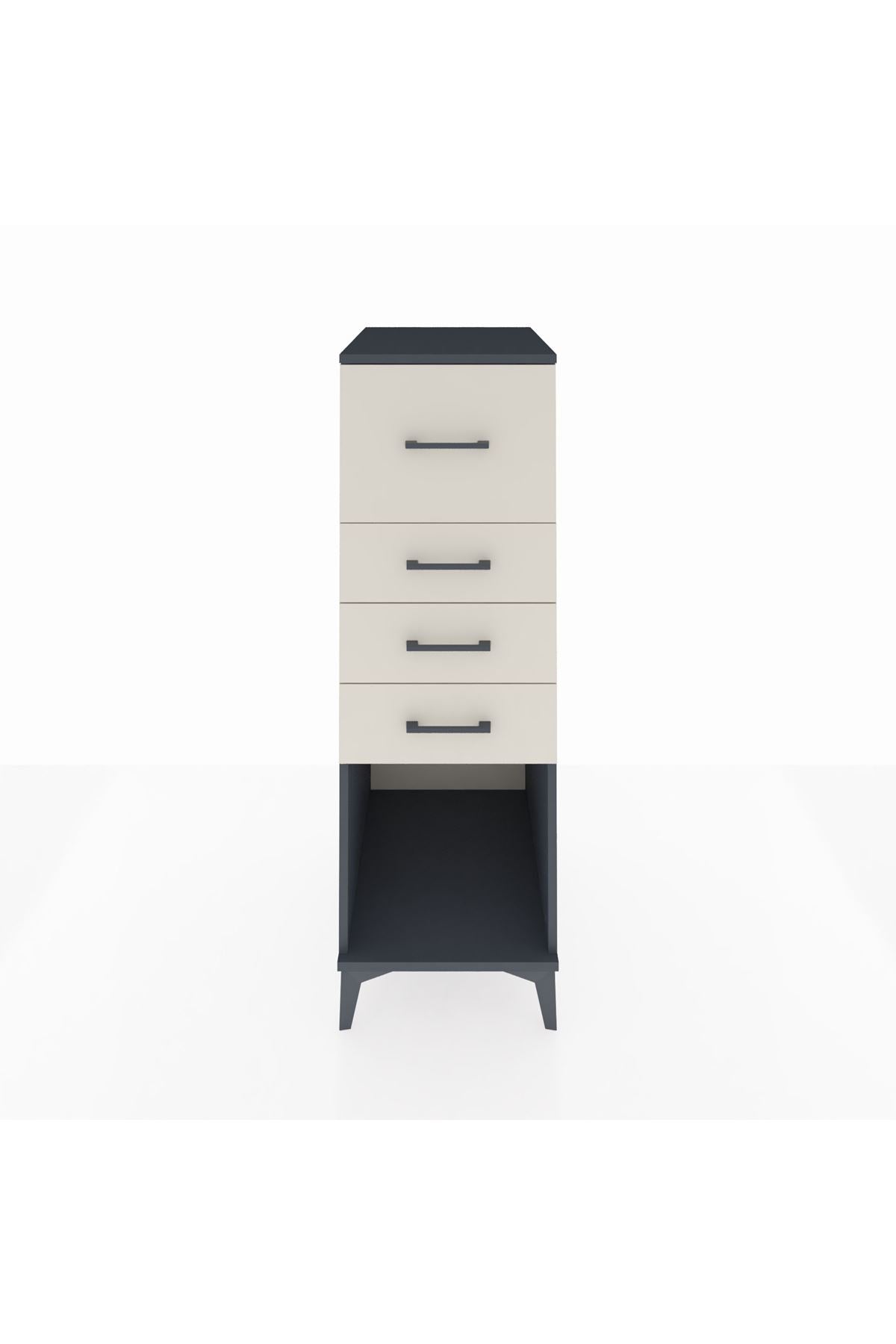 Kronos Dolap 4 Çekmeceli 44x59x134 Antrasit-Aytaşı
