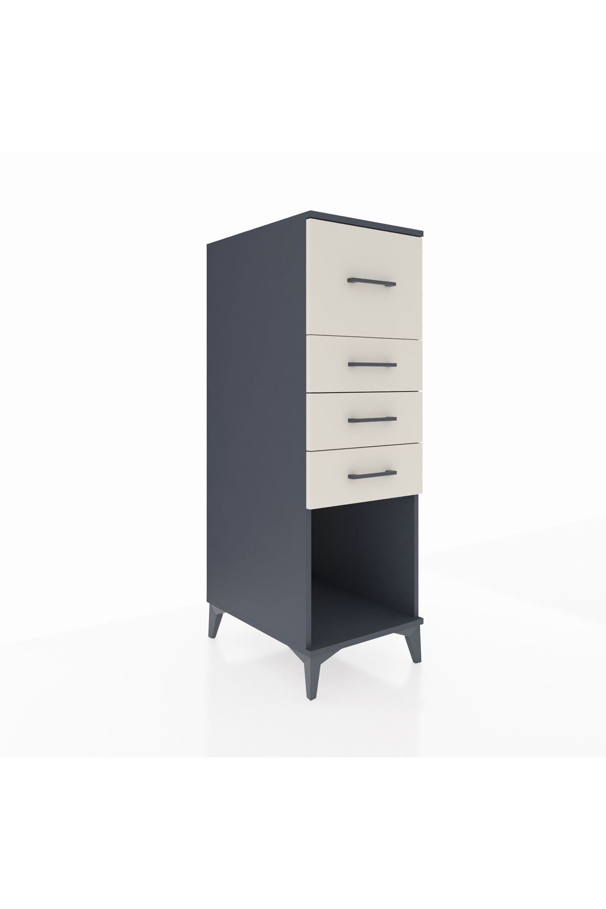Kronos Dolap 4 Çekmeceli 44x59x134 Antrasit-Aytaşı