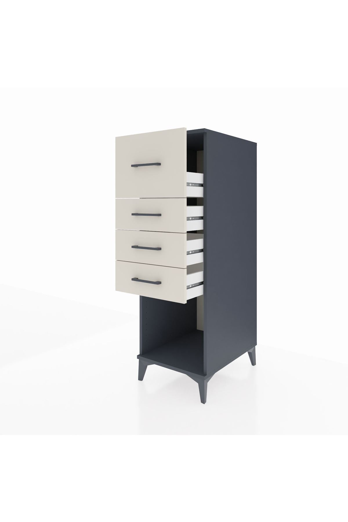 Kronos Dolap 4 Çekmeceli 44x59x134 Antrasit-Aytaşı