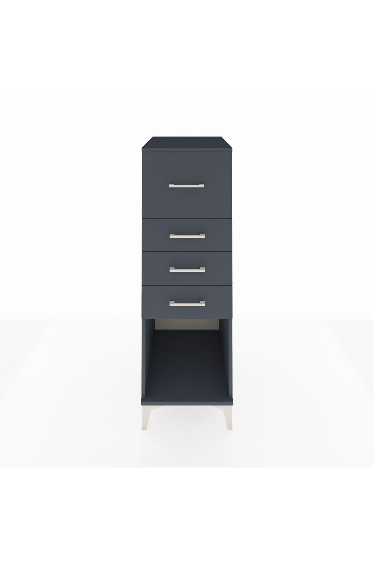 Kronos Dolap 4 Çekmeceli 44x59x134 Antrasit-Antrasit