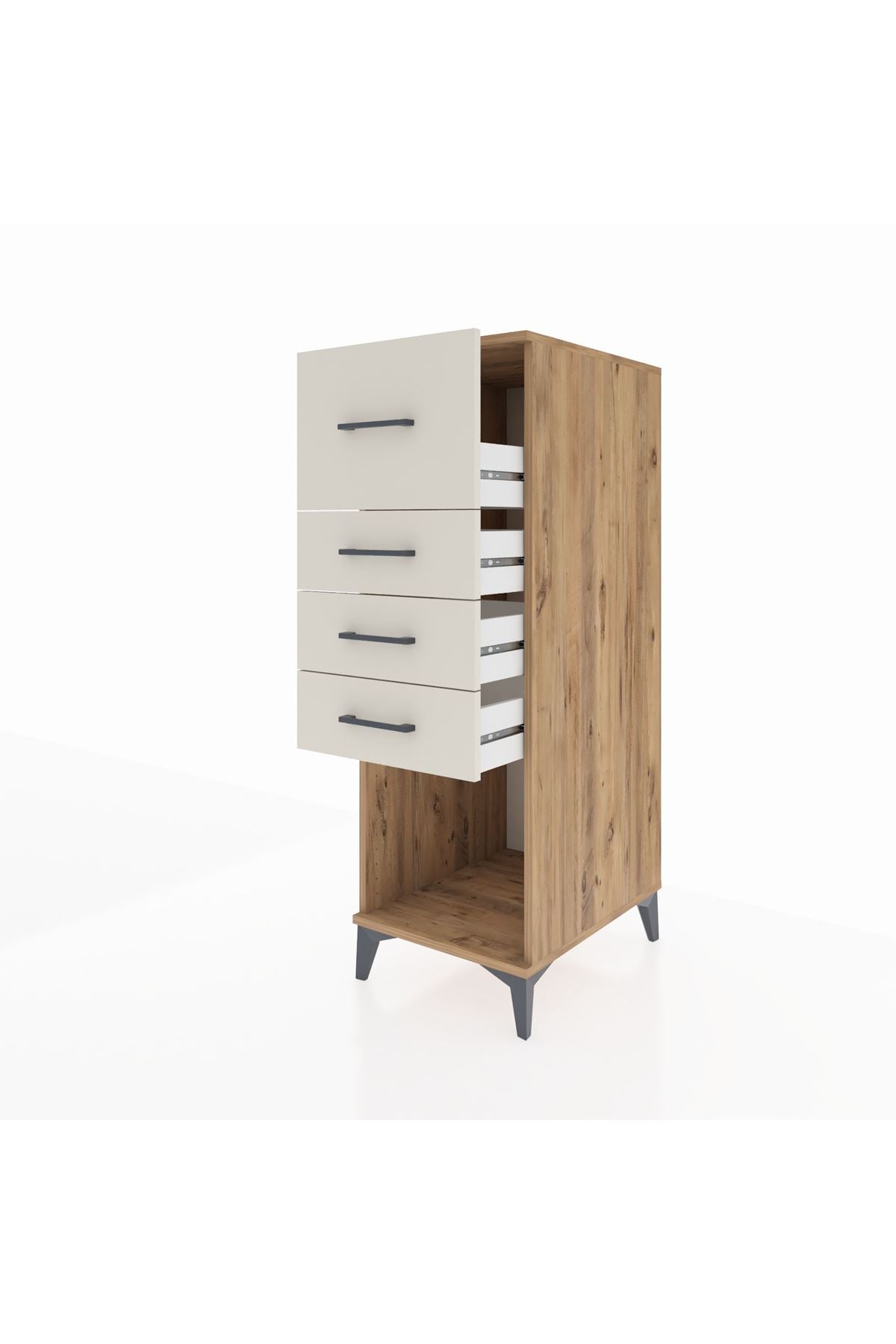 Kronos Dolap 4 Çekmeceli 44x59x134 Çam-Aytaşı