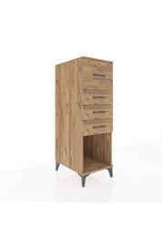 Kronos Dolap 4 Çekmeceli 44x59x134 Çam-Çam