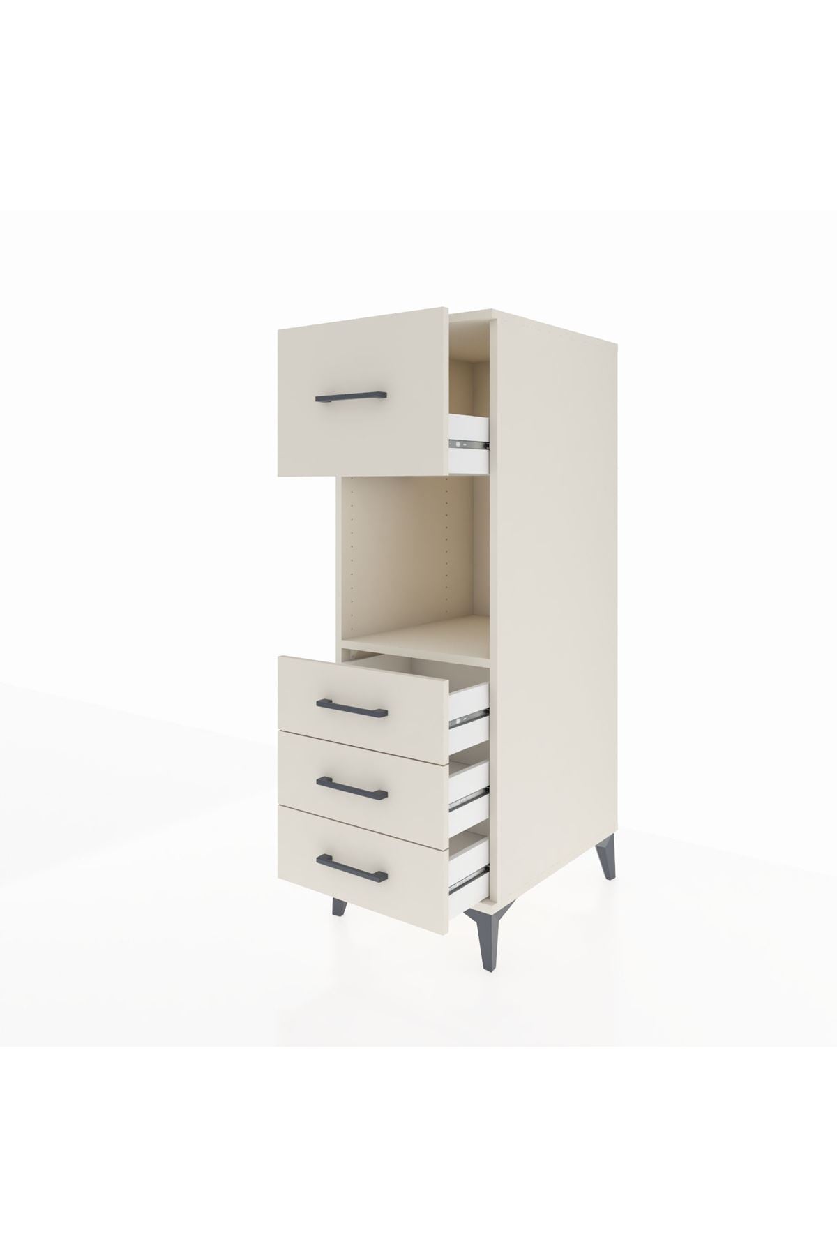 Kronos Dolap Tek Raflı 4 Çekmeceli 44x59x134 Aytaşı-Aytaşı