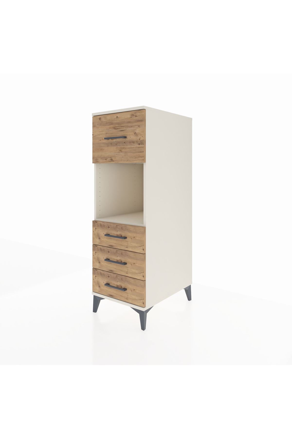 Kronos Dolap Tek Raflı 4 Çekmeceli 44x59x134 Aytaşı-Çam