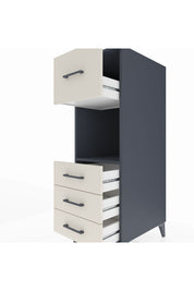 Kronos Dolap Tek Raflı 4 Çekmeceli 44x59x134 Antrasit-Aytaşı