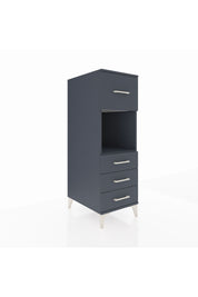Kronos Dolap Tek Raflı 4 Çekmeceli 44x59x134 Antrasit-Antrasit
