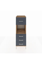 Kronos Dolap Tek Raflı 4 Çekmeceli 44x59x134 Çam-Antrasit