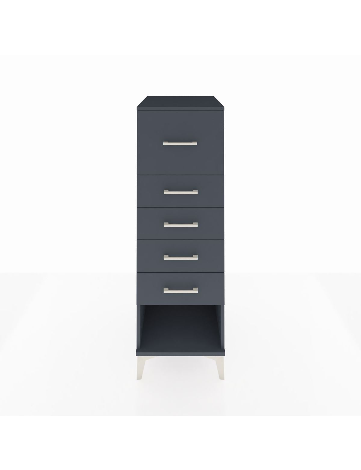 Kronos Dolap 5 Çekmeceli 44x59x134 Antrasit-Antrasit