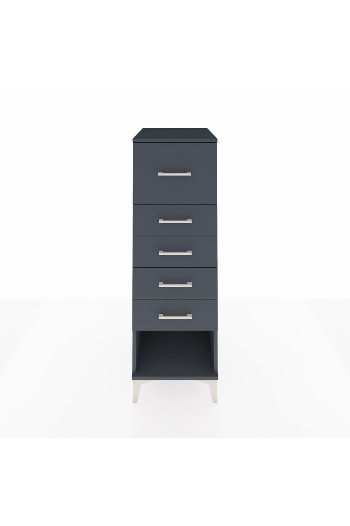 Kronos Dolap 5 Çekmeceli 44x59x134 Antrasit-Antrasit