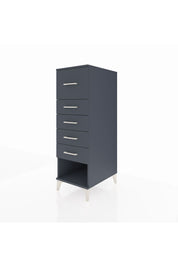 Kronos Dolap 5 Çekmeceli 44x59x134 Antrasit-Antrasit
