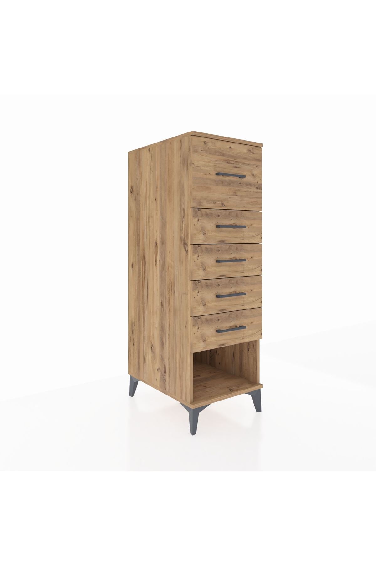 Kronos Dolap 5 Çekmeceli 44x59x134 Çam-Çam