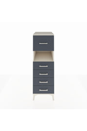 Kronos Dolap Tek Raflı 5 Çekmeceli 44x59x134 Aytaşı-Antrasit