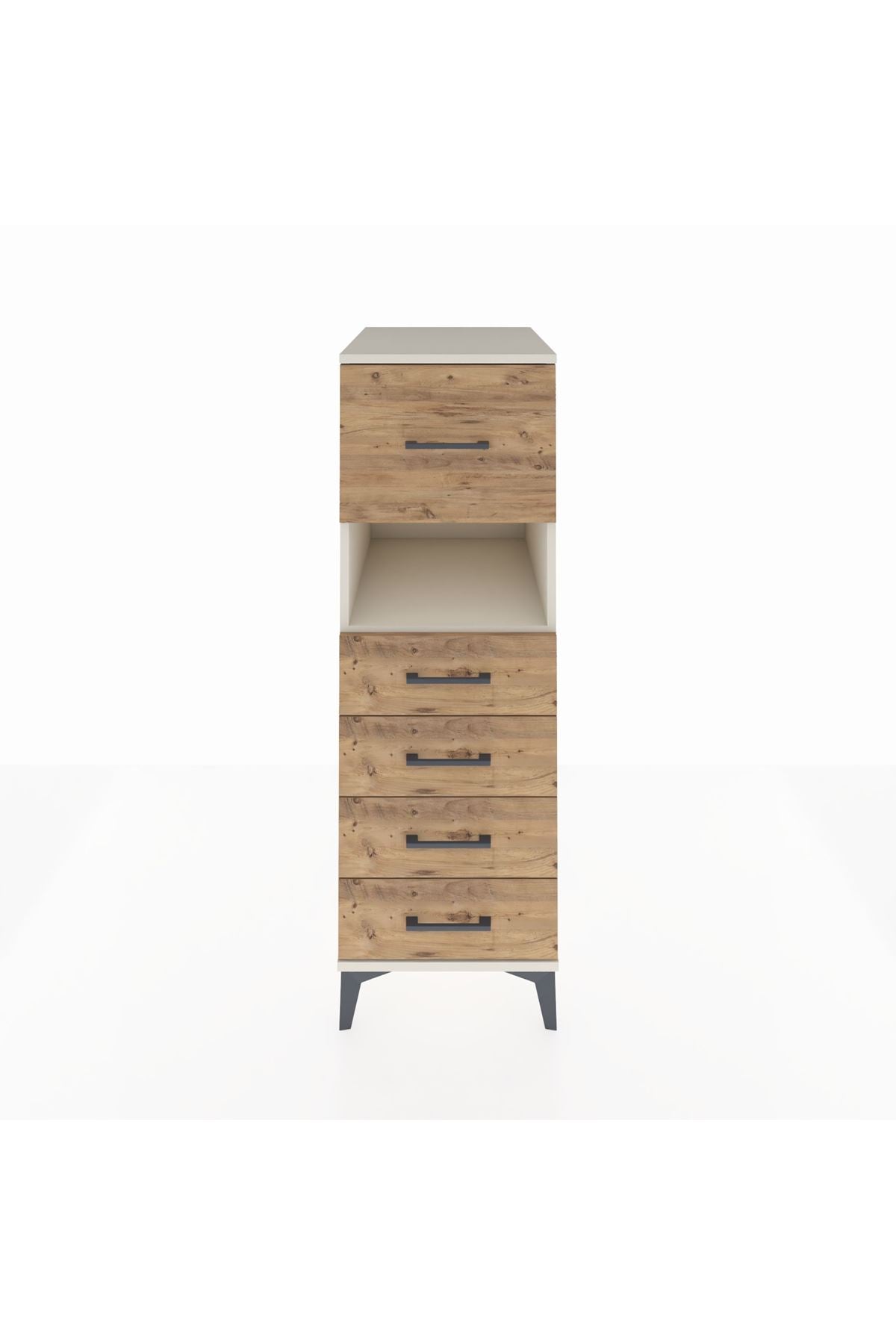 Kronos Dolap Tek Raflı 5 Çekmeceli 44x59x134 Aytaşı-Çam
