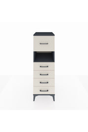 Kronos Dolap Tek Raflı 5 Çekmeceli 44x59x134 Antrasit-Aytaşı