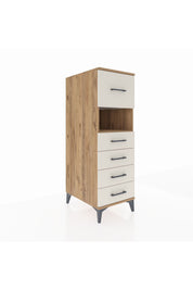 Kronos Dolap Tek Raflı 5 Çekmeceli 44x59x134 Çam-Aytaşı