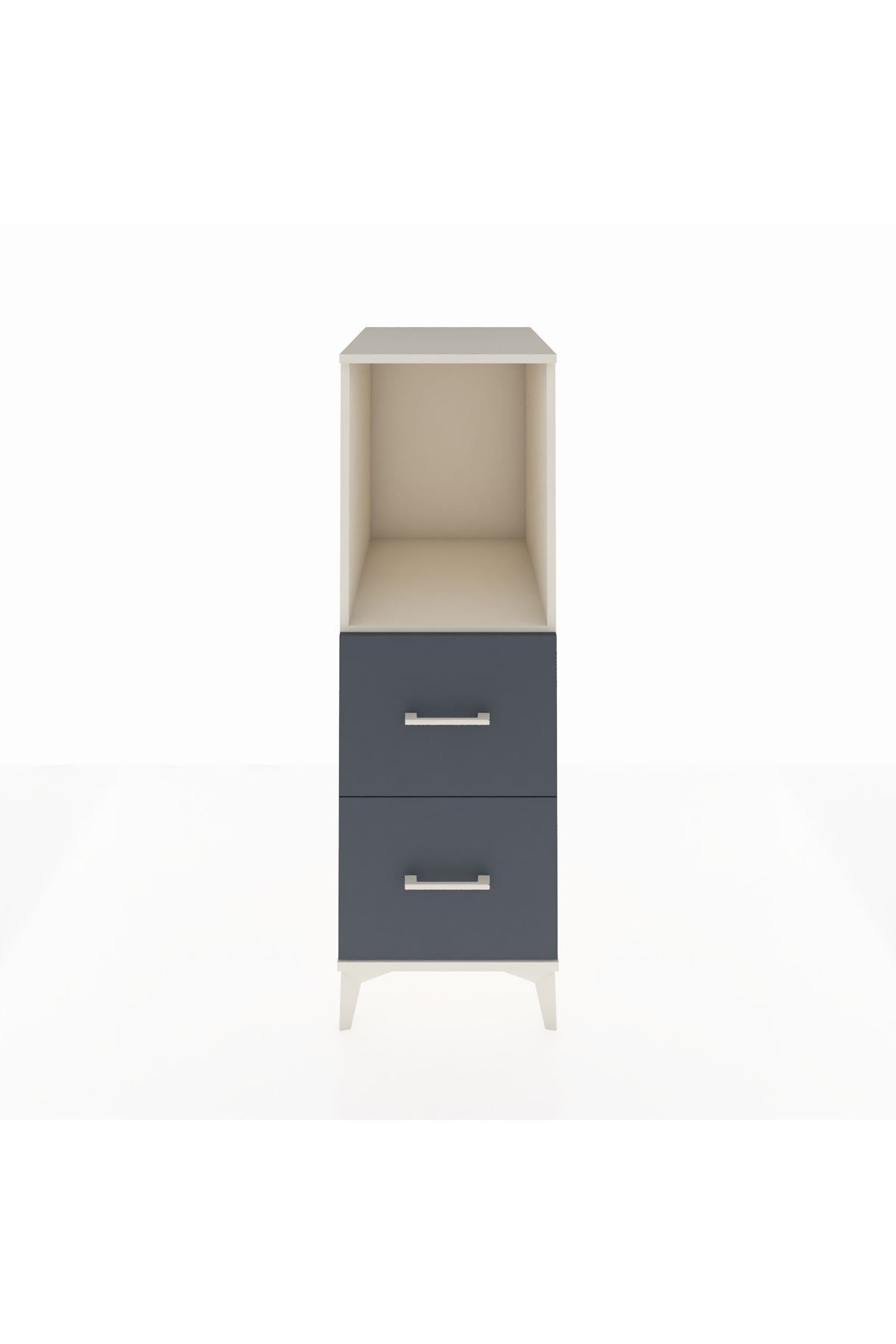 Kronos Dolap Tek Raflı 2 Çekmeceli 44x59x134 Aytaşı-Antrasit