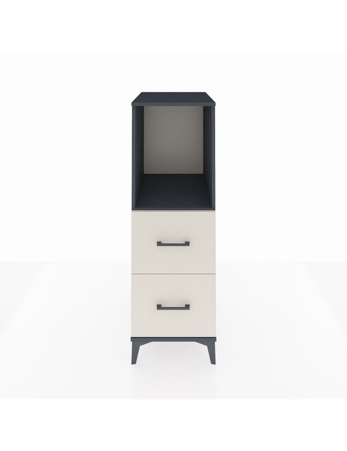 Kronos Dolap Tek Raflı 2 Çekmeceli 44x59x134 Antrasit-Aytaşı