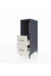 Kronos Dolap Tek Raflı 2 Çekmeceli 44x59x134 Antrasit-Aytaşı