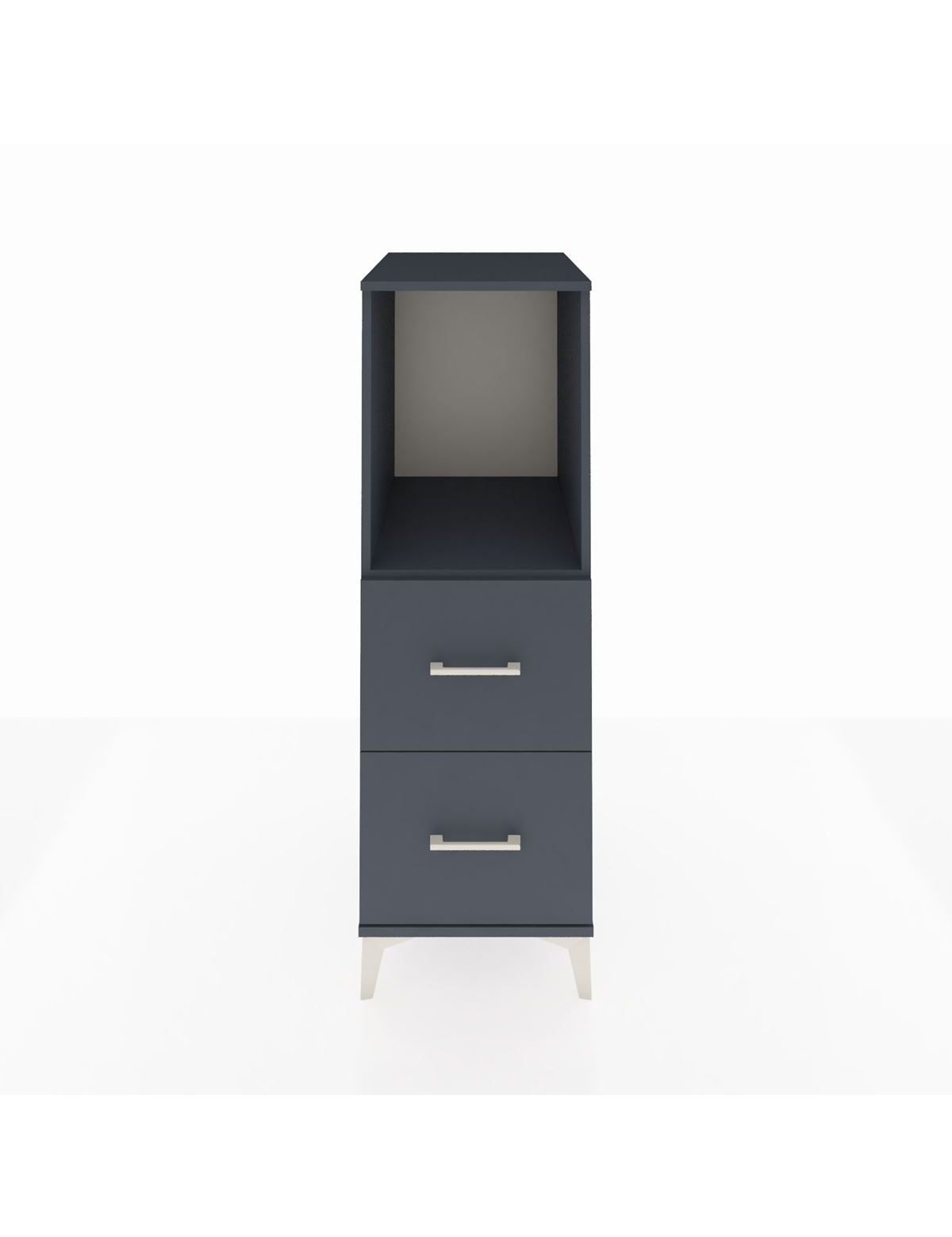 Kronos Dolap Tek Raflı 2 Çekmeceli 44x59x134 Antrasit-Antrasit