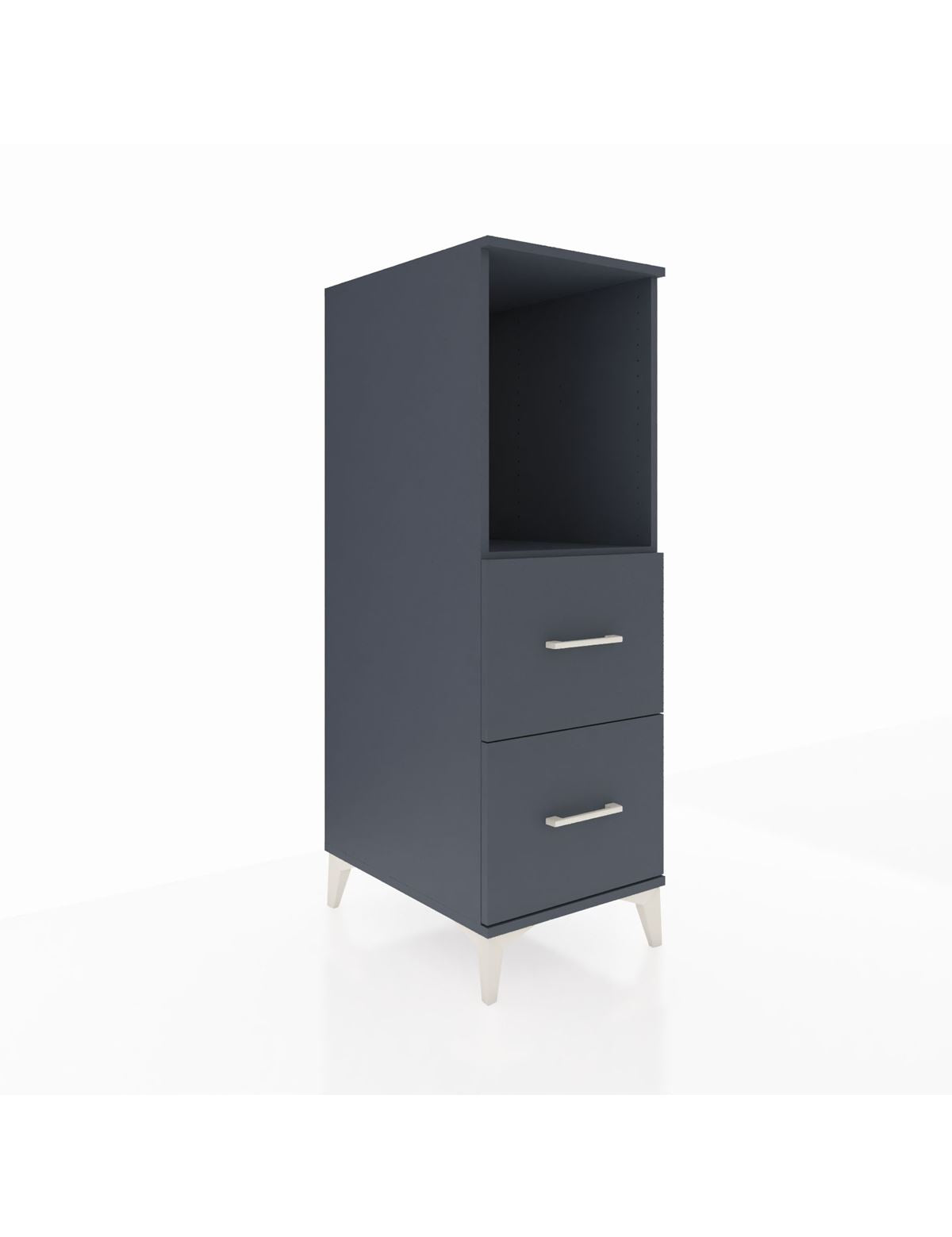 Kronos Dolap Tek Raflı 2 Çekmeceli 44x59x134 Antrasit-Antrasit