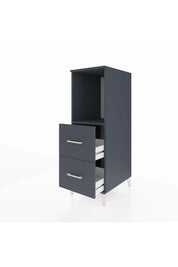 Kronos Dolap Tek Raflı 2 Çekmeceli 44x59x134 Antrasit-Antrasit