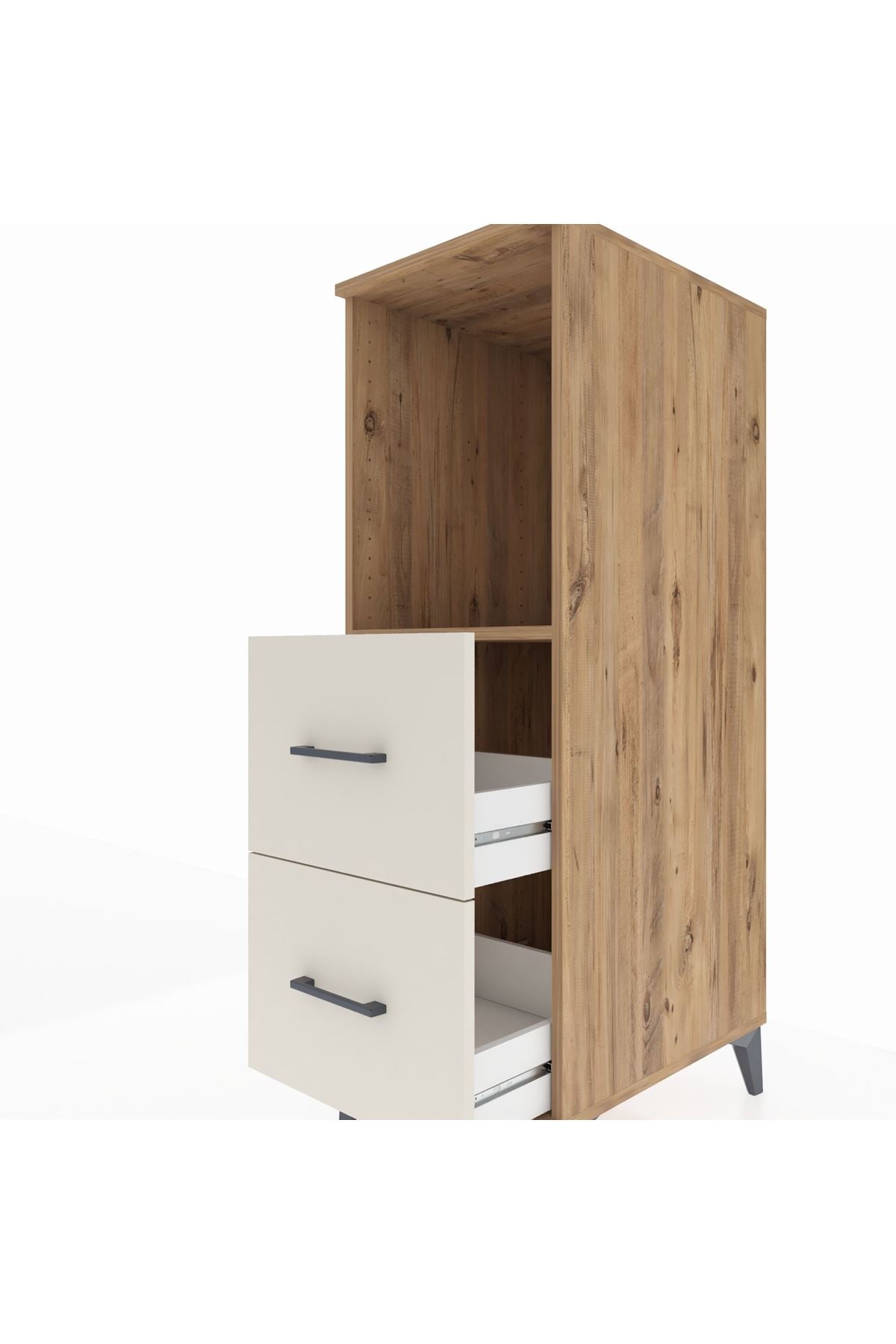 Kronos Dolap Tek Raflı 2 Çekmeceli 44x59x134 Çam-Aytaşı