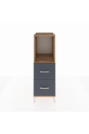 Kronos Dolap Tek Raflı 2 Çekmeceli 44x59x134 Çam-Antrasit