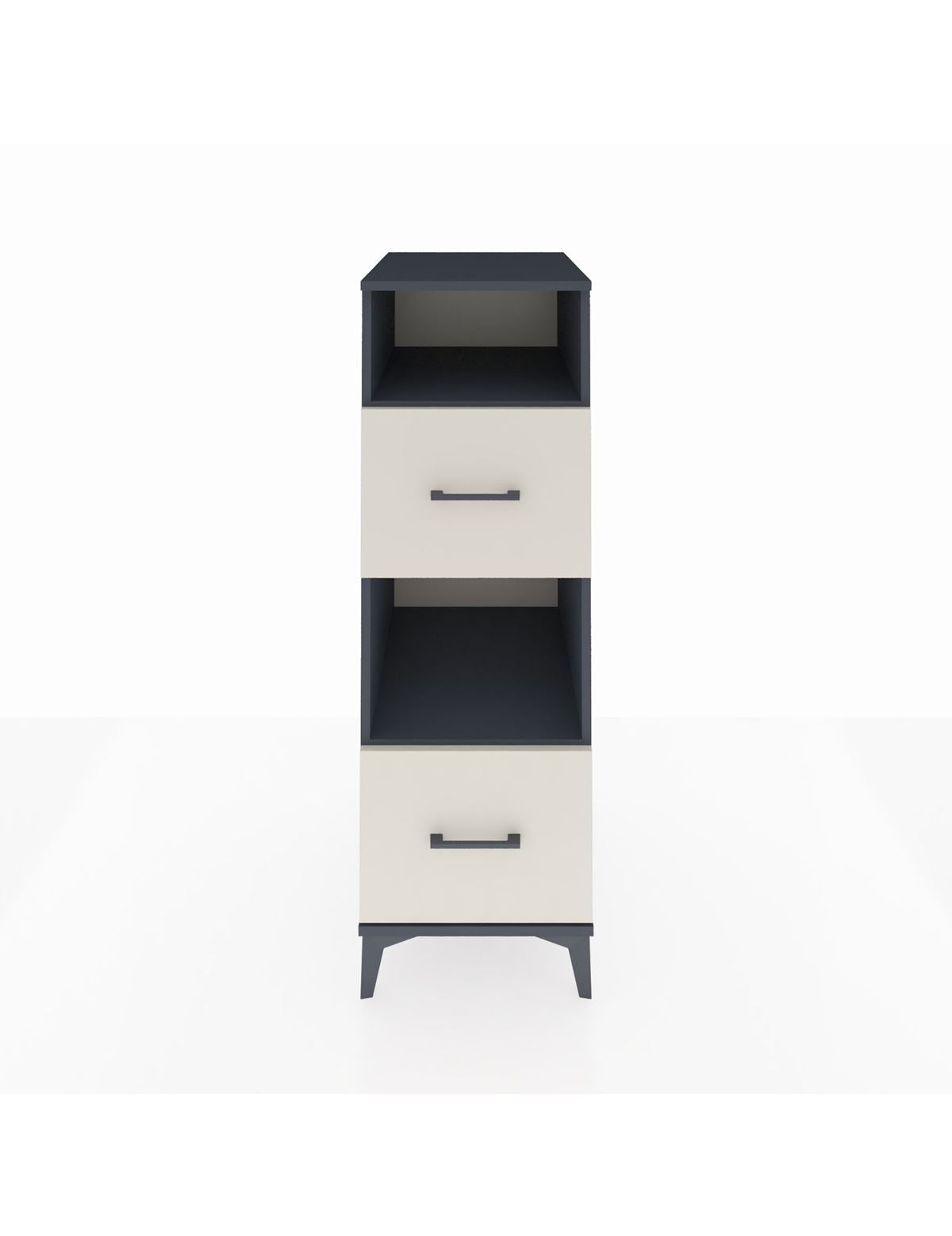 Kronos Dolap 2 Raflı 2 Çekmeceli 44x59x134 Antrasit-Aytaşı