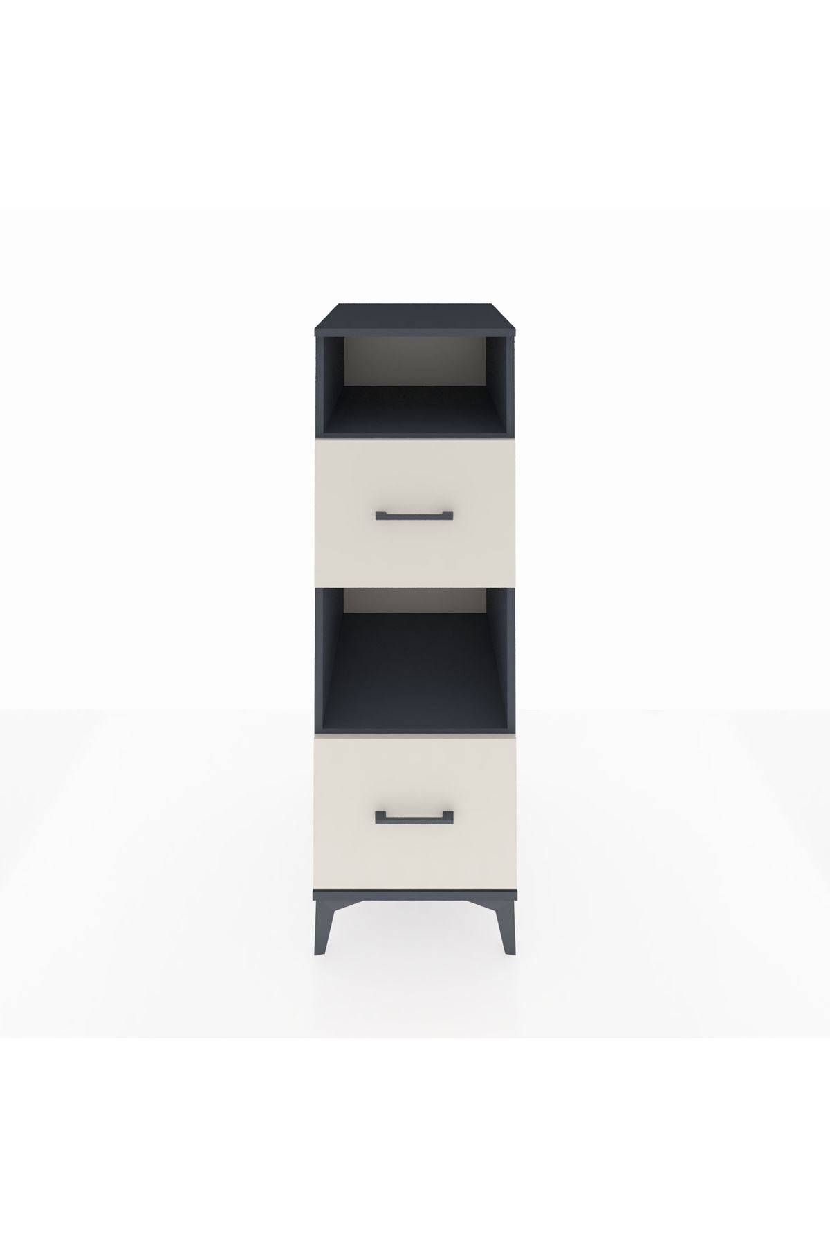 Kronos Dolap 2 Raflı 2 Çekmeceli 44x59x134 Antrasit-Aytaşı