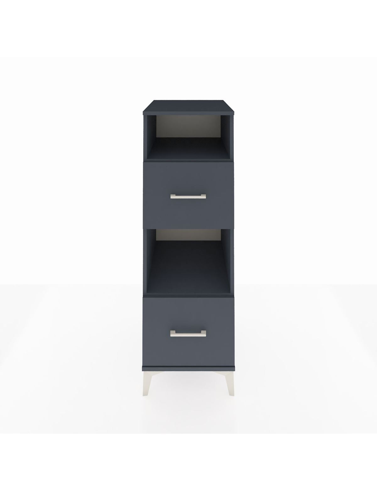 Kronos Dolap 2 Raflı 2 Çekmeceli 44x59x134 Antrasit-Antrasit