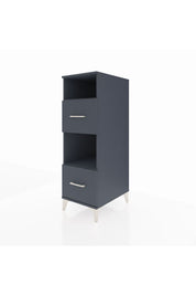 Kronos Dolap 2 Raflı 2 Çekmeceli 44x59x134 Antrasit-Antrasit