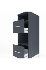 Kronos Dolap 2 Raflı 2 Çekmeceli 44x59x134 Antrasit-Antrasit