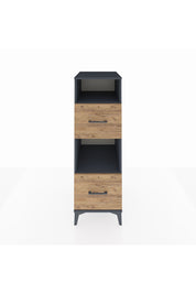 Kronos Dolap 2 Raflı 2 Çekmeceli 44x59x134 Antrasit-Çam