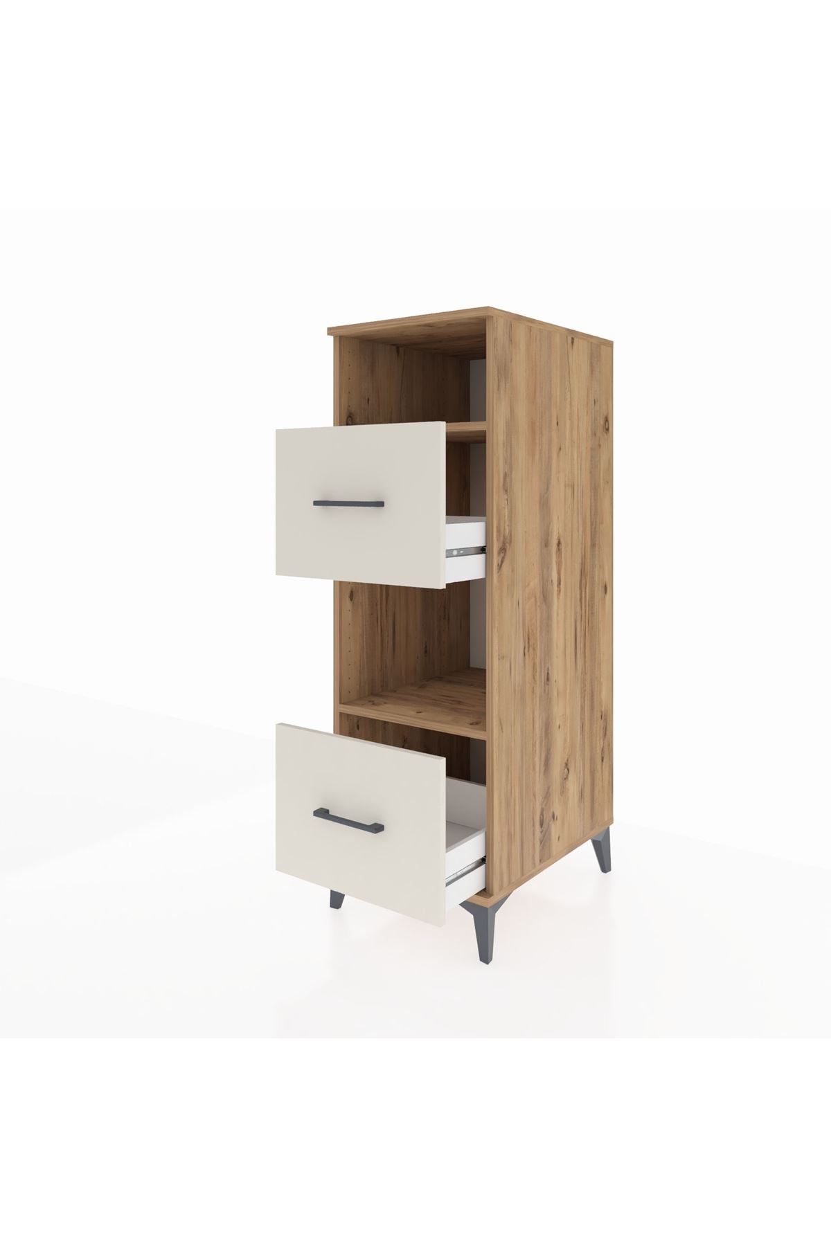 Kronos Dolap 2 Raflı 2 Çekmeceli 44x59x134 Çam-Aytaşı