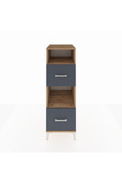 Kronos Dolap 2 Raflı 2 Çekmeceli 44x59x134 Çam-Antrasit