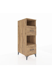 Kronos Dolap 2 Raflı 2 Çekmeceli 44x59x134 Çam-Çam