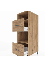 Kronos Dolap 2 Raflı 2 Çekmeceli 44x59x134 Çam-Çam