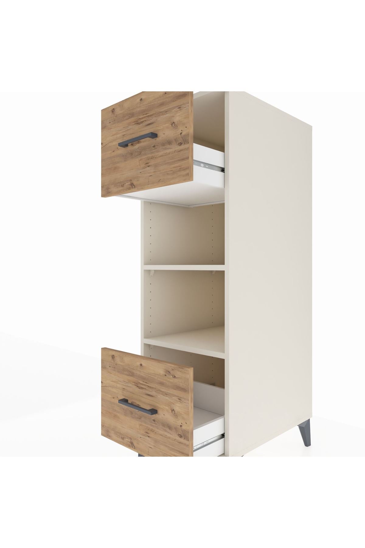 Kronos Dolap 2 Raflı 2 Çekmeceli 44x59x134 Aytaşı-Çam