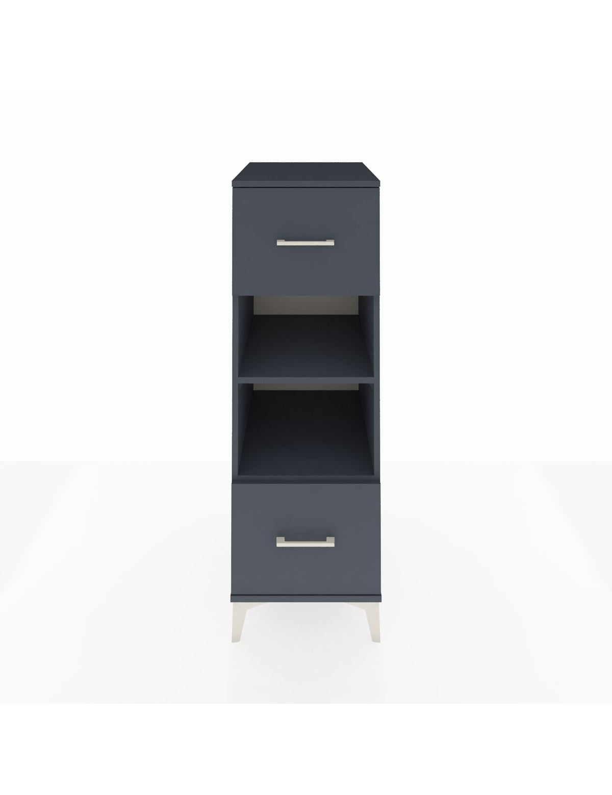 Kronos Dolap 2 Raflı 2 Çekmeceli 44x59x134 Antrasit-Antrasit