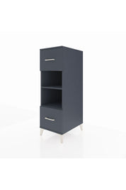 Kronos Dolap 2 Raflı 2 Çekmeceli 44x59x134 Antrasit-Antrasit