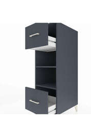 Kronos Dolap 2 Raflı 2 Çekmeceli 44x59x134 Antrasit-Antrasit