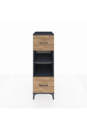 Kronos Dolap 2 Raflı 2 Çekmeceli 44x59x134 Antrasit-Çam